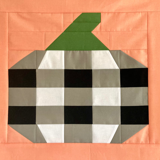 Pumpkin Parade Quilt Block Pattern PDF
