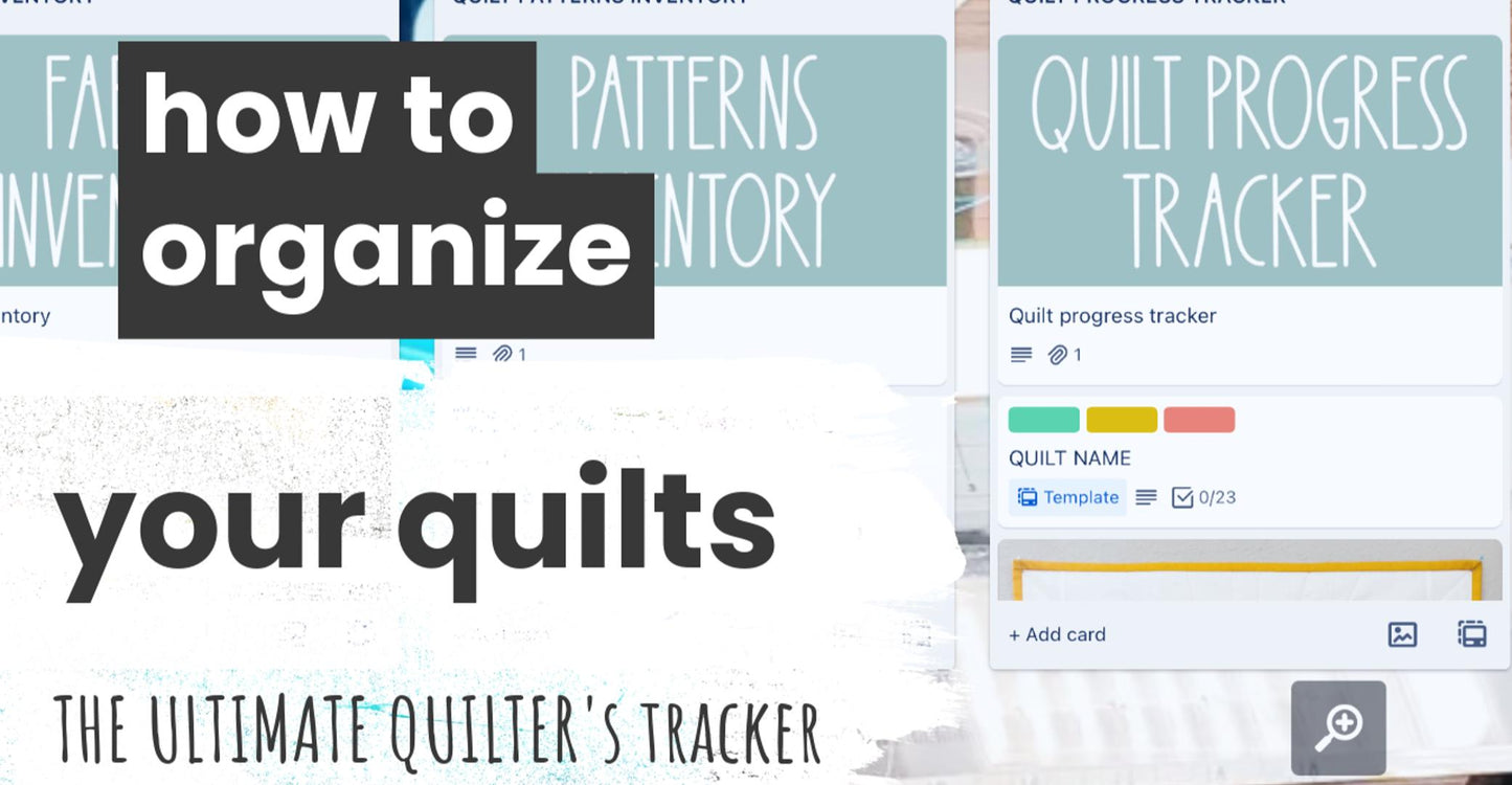 Quilter's Ultimate Digital Organizer - Planner & Inventory - with video tutorial